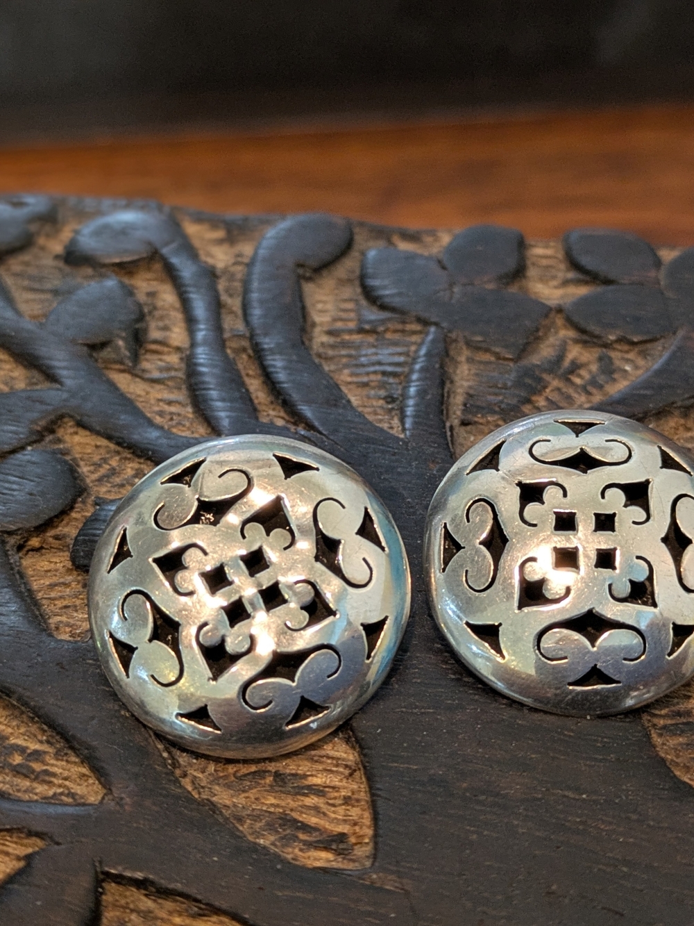 Taxco Filigree Round 925 - Silver Post Earrings